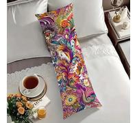 Taie de Traversin 120 cm Couleur Taie Oreiller 40x120 Taies D'oreillers Double Face Impression traversins, Velour Protege Oreiller, Latéral Long Coussin Grossesse, Housse de Coussin Abstrait w-12022