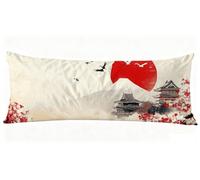 Taie de Traversin 120 cm Paysage Taie Oreiller 40 x 120 cm Taies D'oreillers Japon Impression Recto Verso Protege Oreiller, Améliorer Sommeil Qualité Long Coussin Grossesse pour Lit Canapé J0-645