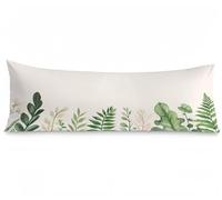 Taie de Traversin 120 cm x 40 cm Vert Taie Oreiller 40x120 Velour Housse Coussin Usine Double Face Impression, Améliorer Sommeil Housse Traversin avec Fermeture Eclair Caché pour Chambre Lit, Model923