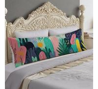 Taie de Traversin 140 cm Couleur Housse Traversin 40x140 cm Rectangulaire Double Face, Housse de Coussin Mélancolie Motif avec Fermeture Éclair Invisible pour Decoration Maison Canapé Lit O-1349