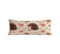 Taie de Traversin 140 cm Couleur Orange Taie d'oreiller 40x140 cm Protege Oreiller, Lin Housses Coussin Hérisson Imprimée Recto Verso Taille Housse Traversin Sleeping Oreiller Cadeau pour Femme G-153