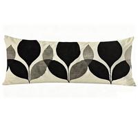 Taie de Traversin 140 cm Noir Taie Oreiller 40 x 140 cm Taies D'oreillers Feuille Impression Recto Verso Protege Oreiller, Améliorer Sommeil Qualité Long Coussin Grossesse pour Lit Canapé J0-1390