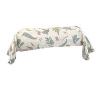 Taie de traversin 140x43 cm percale 100 % coton FÉÉRIE Blanc sauge