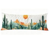 Taie de Traversin 145 cm Abstrait Taie Oreiller 40 x 145 cm Taies D'oreillers Cactus Impression Recto Verso Protege Oreiller, Améliorer Sommeil Qualité Long Coussin Grossesse pour Lit Canapé J0-122