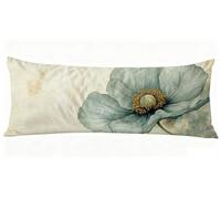 Taie de Traversin 145 cm Couleur Unie Taie Oreiller 40 x 145 cm Taies D'oreillers Fleur Impression Recto Verso Protege Oreiller, Améliorer Sommeil Qualité Long Coussin Grossesse pour Canapé J0-1383