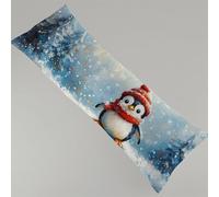 Taie de Traversin 145 x 40cm Coussin pour Dormir sur le Côté Bleu Housse de Coussin Manchot Oreiller de Corps, Avec Fermeture Éclair Invisible Body Pillow Velour Soutien Grossesse Coussin Long Y4-432