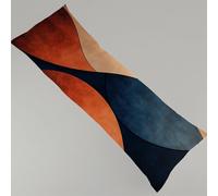 Taie de Traversin 145 x 40cm Coussin pour Dormir sur Le Côté Orange Housse de Coussin Sombre Oreiller de Corps, avec Fermeture Éclair Body Pillow Doux Velour Soutien Grossesse Coussin Long Y4-751