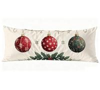 Taie de Traversin 150 cm Balle Taie Oreiller 50 x 150 cm Taies D'oreillers Noël Impression Recto Verso Protege Oreiller, Améliorer Sommeil Qualité Long Coussin Grossesse pour Lit Canapé J0-1399