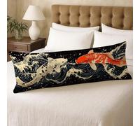 Taie de Traversin 150 cm Couleur Taie Oreiller 50x150 Housse de Coussin Animal Double Face Impression Rectangulaire Velours Pillow Case, Super Doux Taie Oreiller Lombaire avec Zip Invisible U00-218