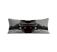 Taie de Traversin 150 cm Noir et Blanc Taie d'oreiller 50x150 cm Protege Oreiller, Velour Housses Coussin Bande Imprimée Recto Verso Taille Housse Traversin Sleeping Oreiller Cadeau pour Femme G-365
