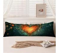 Taie de Traversin 150 cm nordique Taie Oreiller 50 x 150 Housse Coussin Amour, Doux Velour Coussin de Grossesse Double Face Impression Sommeil Qualité Housse Traversin pour Salon Chambre Lit,Model1889