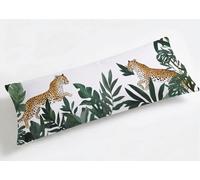 Taie de Traversin 150 cm Vert Housse de Traversin 150x50cm Léopard, Luxe Grande Taies d'oreiller Velours de Corps Orthopédique Maternité, Douce, Confort et Respirante, pour Déco Salon Canapé K8-969