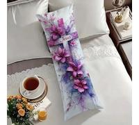Taie de Traversin 150 cm Violet Taie Oreiller 50x150 Taies D'oreillers Doux Resistant Velour Protege Oreiller, Améliorer Sommeil Qualité Latéral Long Coussin Grossesse, Housse de Coussin Rose w-12232