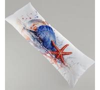 Taie de Traversin 150 x 50 cm Coussin pour Dormir sur le Côté Bleu Housse de Coussin Coquille Oreiller de Corps, Avec Fermeture Éclair Body Pillow Doux Velour Soutien Grossesse Coussin Long Y4-380