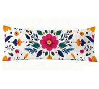 Taie de Traversin 180 cm Simple Taie Oreiller 50 x 180 cm Taies D'oreillers Fleur Impression Recto Verso Protege Oreiller, Améliorer Sommeil Qualité Long Coussin Grossesse pour Lit Canapé J0-1324