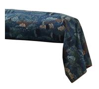 Taie de traversin 185x43 cm percale de coton LES COLLINES bleu pétrole