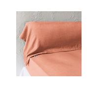 Taie de traversin 43x185 lyocell uni terracotta Lysandre