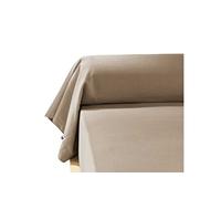 AltoBuy Taie de traversin 43x185cm en Flanelle de Coton Coloris Ficelle - Hedda