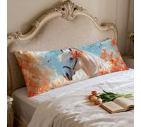 Taie de Traversin 90 cm Automne 30x90 Taies D'oreillers HD Double Face Impression Velour Protege Oreiller, Améliorer Sommeil Qualité Latéral Long Coussin Grossesse, Housse de Coussin Animal 0p-63