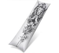 Taie de Traversin 90 cm Blanc Taie Oreiller 30x90 Taies D'oreillers HD Double Face ImpressionProtege Oreiller,Améliorer Sommeil Qualité Latéral Long Coussin Grossesse,Housse de Coussin Animal w-12229