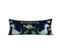 Taie de Traversin 90 cm Bleu Marine Taie d'oreiller 30x90 cm Protege Oreiller, Velour Housses Coussin Dinosaure Imprimée Recto Verso Taille Housse Traversin Sleeping Oreiller Cadeau pour Femme G-459