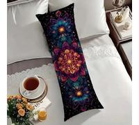Taie de Traversin 90 cm Couleur Taie Oreiller 30x90 Taies D'oreillers Doux Resistant Velour Protege Oreiller,Améliorer Sommeil Qualité Latéral Long Coussin Grossesse,Housse de Coussin Mandala w-12034