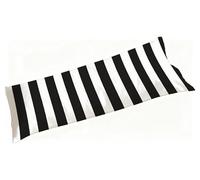 Taie de Traversin 90 cm Noir et Blanc, Housse Traversin 90x30cm Bande, Qualité Taies d'oreiller Velours avec Fermeture Éclair Invisible, Ultra Douce, Confort et Respirante, Avable en Machine S3-1009