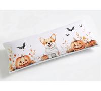 Taie de Traversin 90 cm Vert Olive Housse Traversin 90x30cm Cheval, Longue Oreiller de Corps Grossesse Luxe, Fermeture Éclair Invisible, Confortable Taie Oreiller Velours pour Déco Canapé Lit K8-510