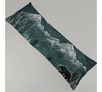 Taie de Traversin 90 x 30 cm Coussin pour Dormir sur le Côté Sombre Housse de Coussin Paysage Oreiller de Corps, Avec Fermeture Éclair Body Pillow Doux Velour Soutien Grossesse Coussin Long Y4-804