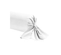 Taie de traversin blanc 100% lin 90 cm