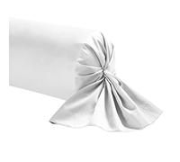 Taie de traversin Blanc 100% Satin de Coton 90 cm