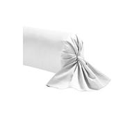 Taie de traversin blanc 100% satin de coton 90 cm