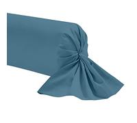 Taie de traversin Bleu minéral 100% Coton Biologique 90 cm