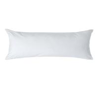 HOMESCAPES Taie de traversin 140 cm en 100% Coton égyptien 200 Fils, Taie d’Oreiller 50x140 cm Coloris Blanc