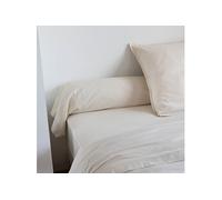 Taie de traversin coton lavé - Beige 160 cm - CELESTE