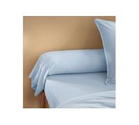 Taie de traversin Coton lavé - SOMEO Bleu Ciel 140 cm