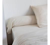 Taie de traversin Coton lavé - SOMEO Beige 140 cm
