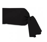 Taie De Traversin En Coton 57 Fils 45x135 Cm Uni Noir, Par Soleil D'ocre