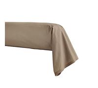 Taie de traversin en Percale de Coton, Première, Taupe, 43x190 cm, Essix