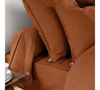 Taie de traversin Flanelle Orange 140/160 cm