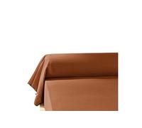 Taie de traversin flanelle orange 160 cm