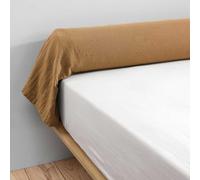 Taie de traversin Gaïa de L’Effet Papillon - Taie traversin 85x185cm en 100% Double Gaze de Coton [Certification BSCI & Label Detox to Zero] (Camel)