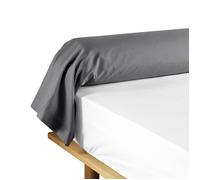 Douceur d'Intérieur Taie de traversin Lina 85 x 185 cm 100% coton Anthracite