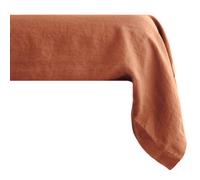 Taie de traversin PALACE pur coton lavé 195x43 cm uni marron terre cuite