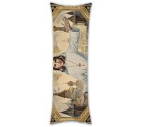 Taie de Traversin Religieuse Housse Traversin 50 x 135 cm Rectangulaire Double Face Velour Housse de Coussin avec Fermeture Éclair Invisible pour Decoration Maison Canapé Lit Chambre Cadeau X-906