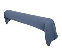 Linnea Taie de traversin uni 230X43 cm 100% Coton Alto Bleu Jean