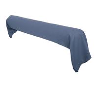 Linnea Taie de traversin uni 230X43 cm 100% Coton Alto Bleu Jean