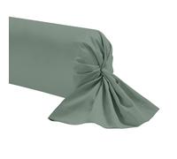Taie de traversin vert de gris 100% coton 180 cm - Vert - Fabriqué en France - Terre de Nuit