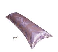 Taie d'oreiller 1 taie d'oreiller Longue en Jacquard, Couleur Unie, Housse de Coussin Fausse Soie(Color3,48X120cm)