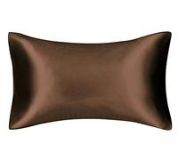 Taie d'oreiller 100 % pure soie de mûrier 19 momme charmeuse des deux côtés en soie pour la santé de la peau avec fermeture éclair dissimulée 1 pièce 50 x 75 cm